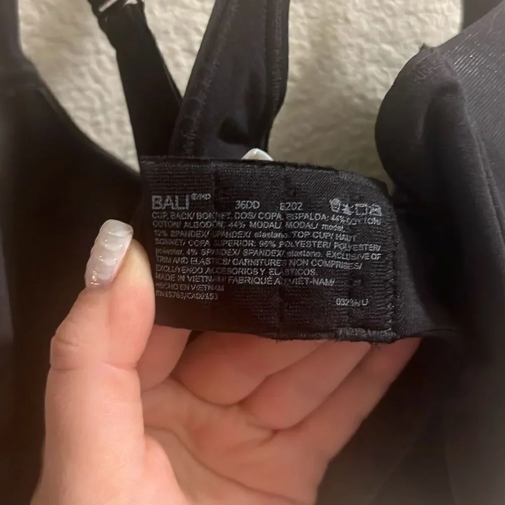 ✨Bali Beauty Lift® Invisible Support Underwire Bra Black 36DD Women's✨